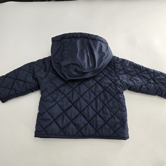 Brums blue kids quilted jacket with hood size 6 months infants - Picture 2 of 8